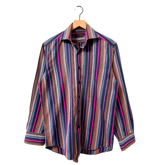 Etro Other - Etro Milano Multi-Color Stripe Luxury Unique Shirt Italy Size 39